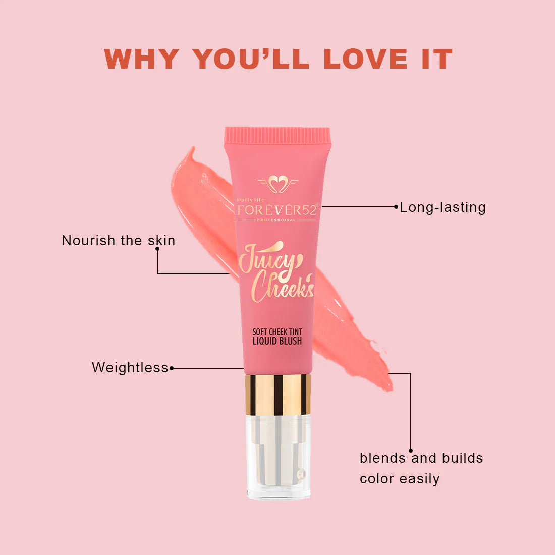 Daily Life Forever52 Juicy Cheeks Soft Cheek Liquid Blush, 10ml