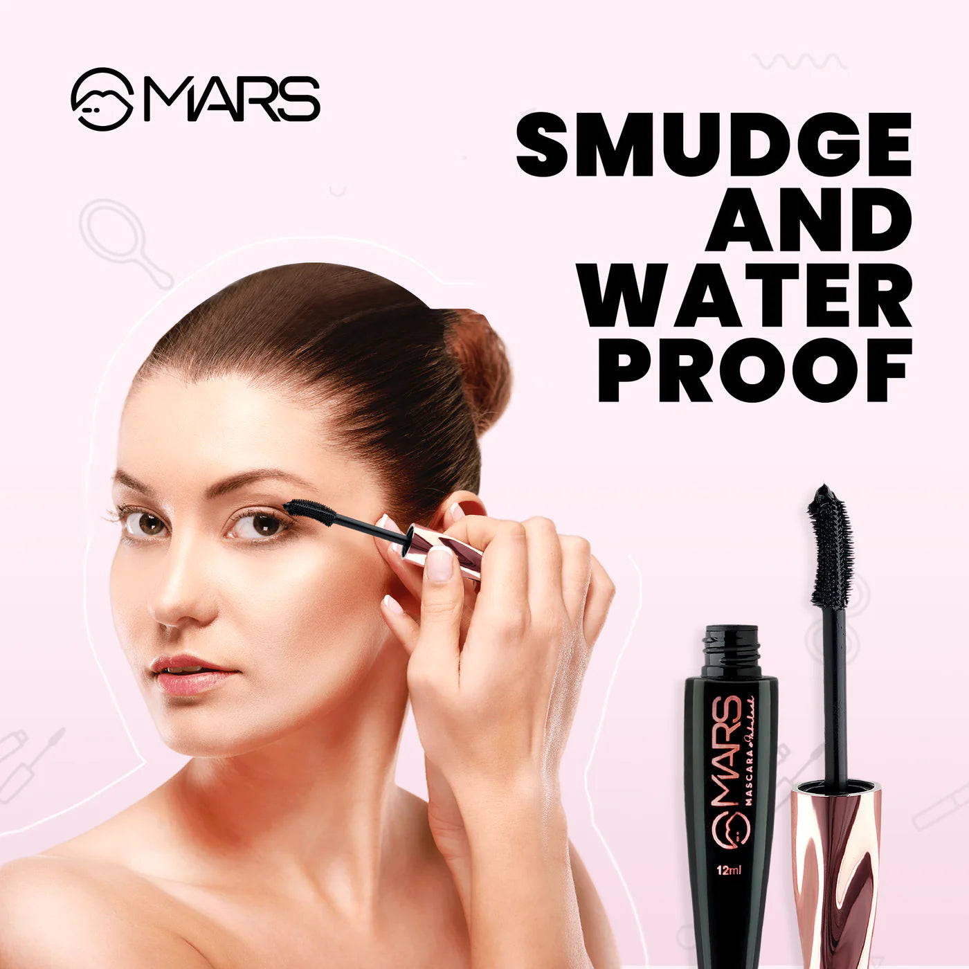 MARS Smudge & Water Proof Mascara | Fabulash Mascara, 12ml