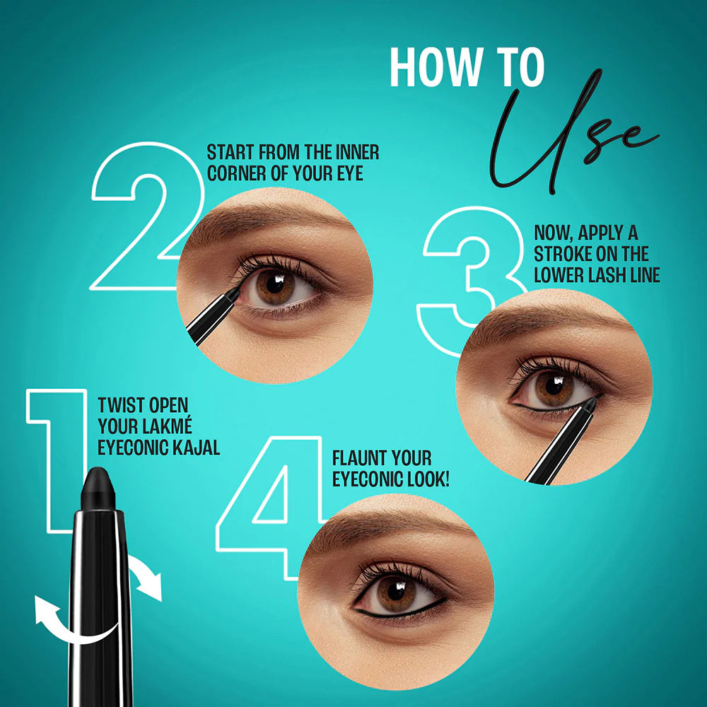 Lakmē 9 to 5 Eyeconic Kajal, 0.35g