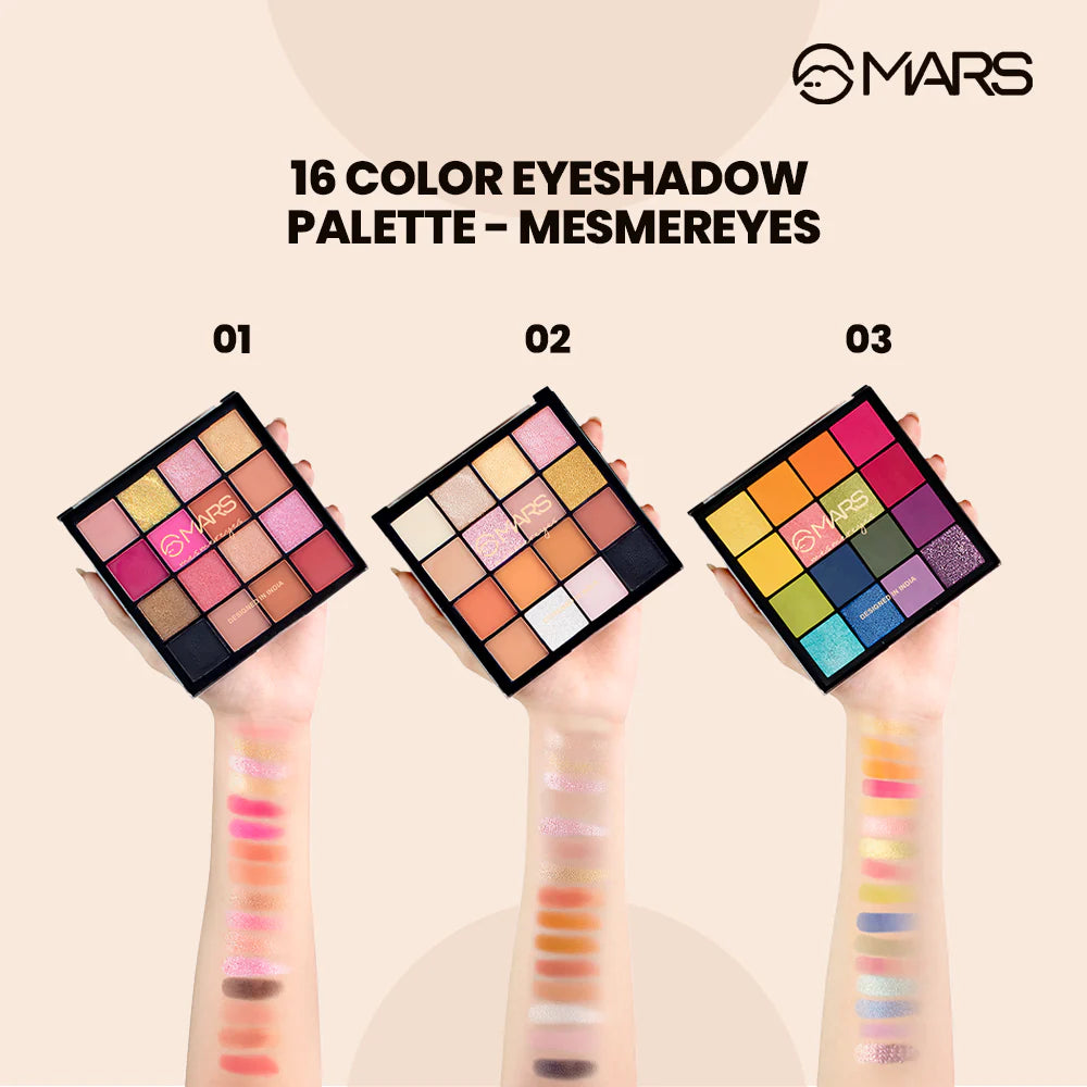 Mars 16 Color Eyeshadow Palette- Mesmereyes, 20.8g