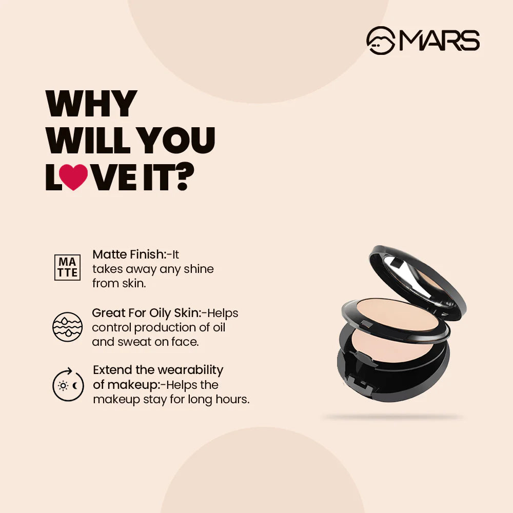 Mars 2 in 1 Compact Powder | Wonder Compact Powder, 16g