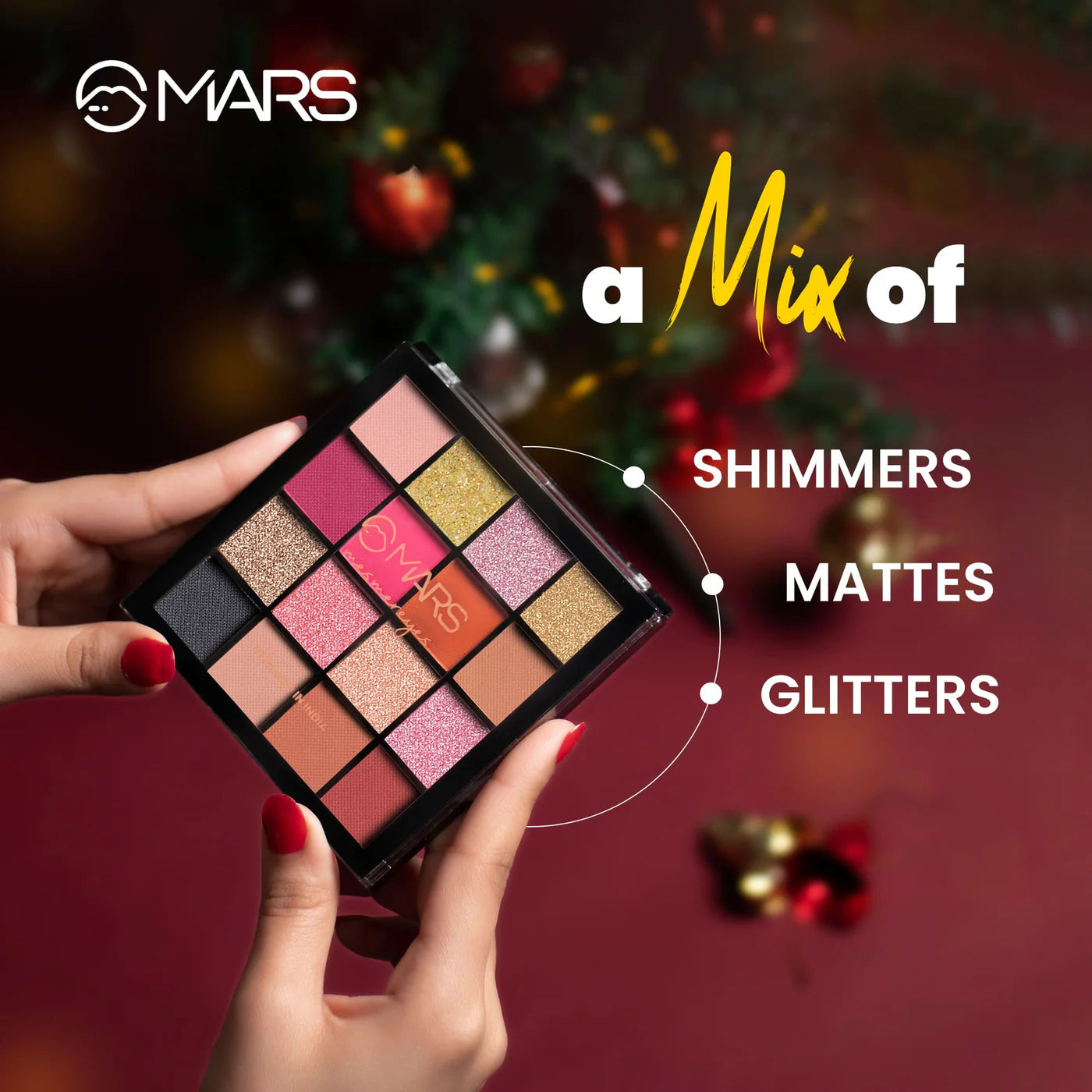 Mars 16 Color Eyeshadow Palette- Mesmereyes, 20.8g
