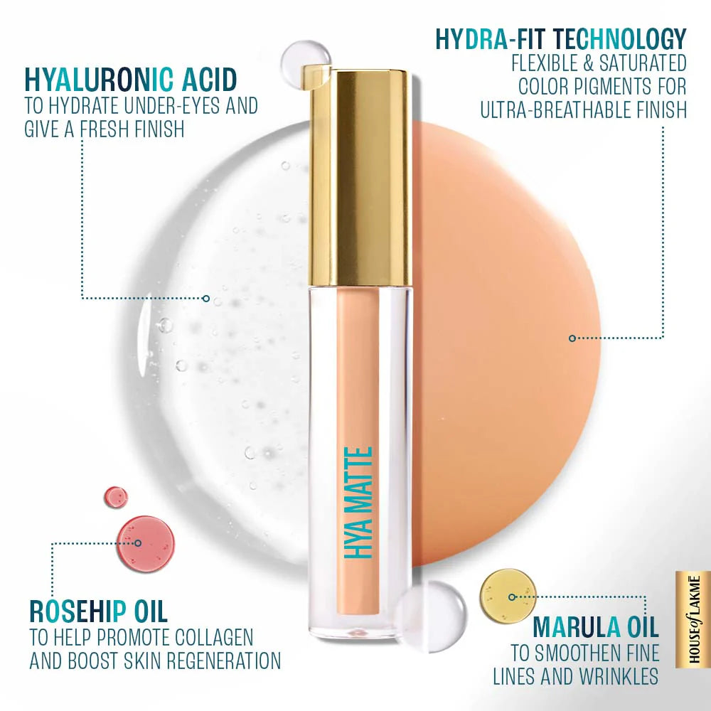 Lakmē 9 to 5 Hya Matte Liquid Concealer, 2ml
