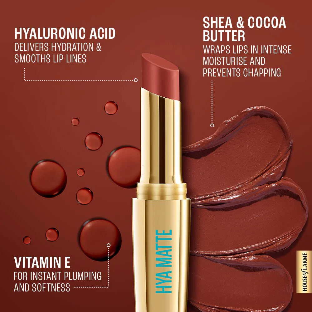 Lakmē 9to5 Hya Matte Lipstick, 3.6g