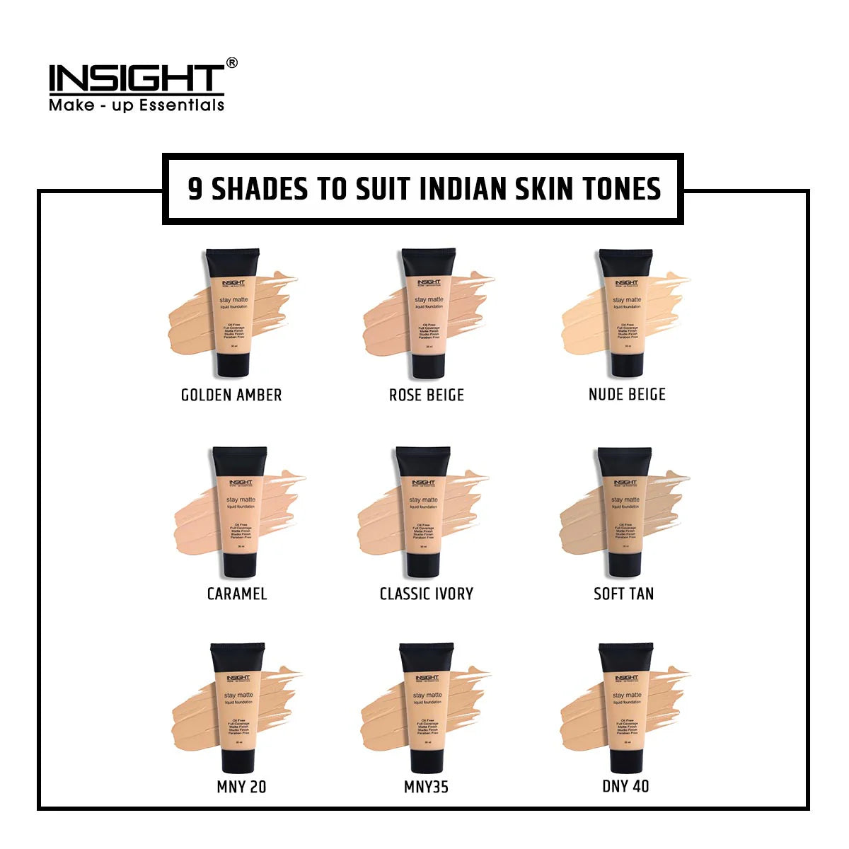 Insight Cosmetics Stay Matte Liquid Foundation, 30ml