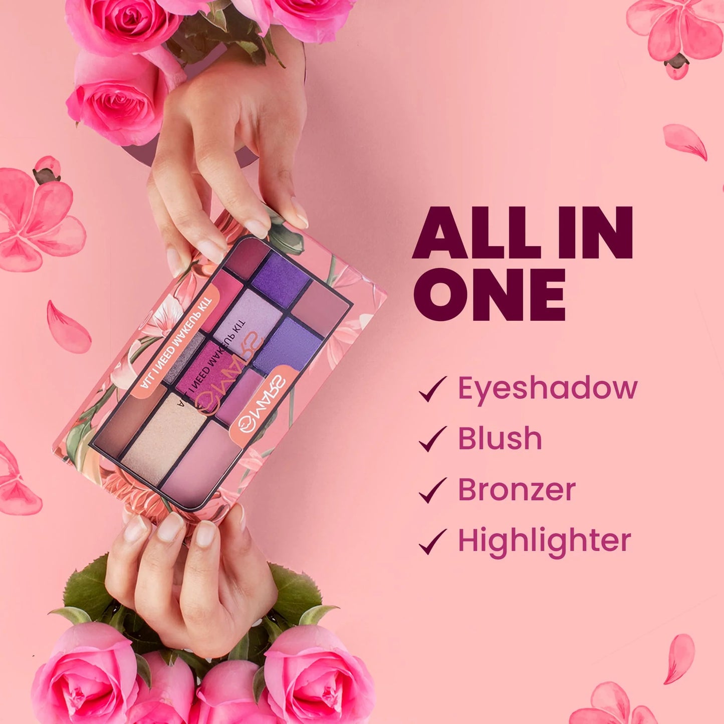 Mars All I Need Makeup Kit With Multicolor Eyeshadows, Blusher, Bronzer And Highlighter