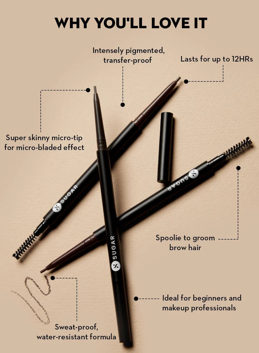 SUGAR Arch Arrival Micro Brow Pencil , 0.09g