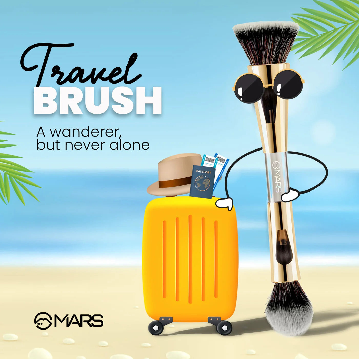 MARS 4 In 1 Travel Brush