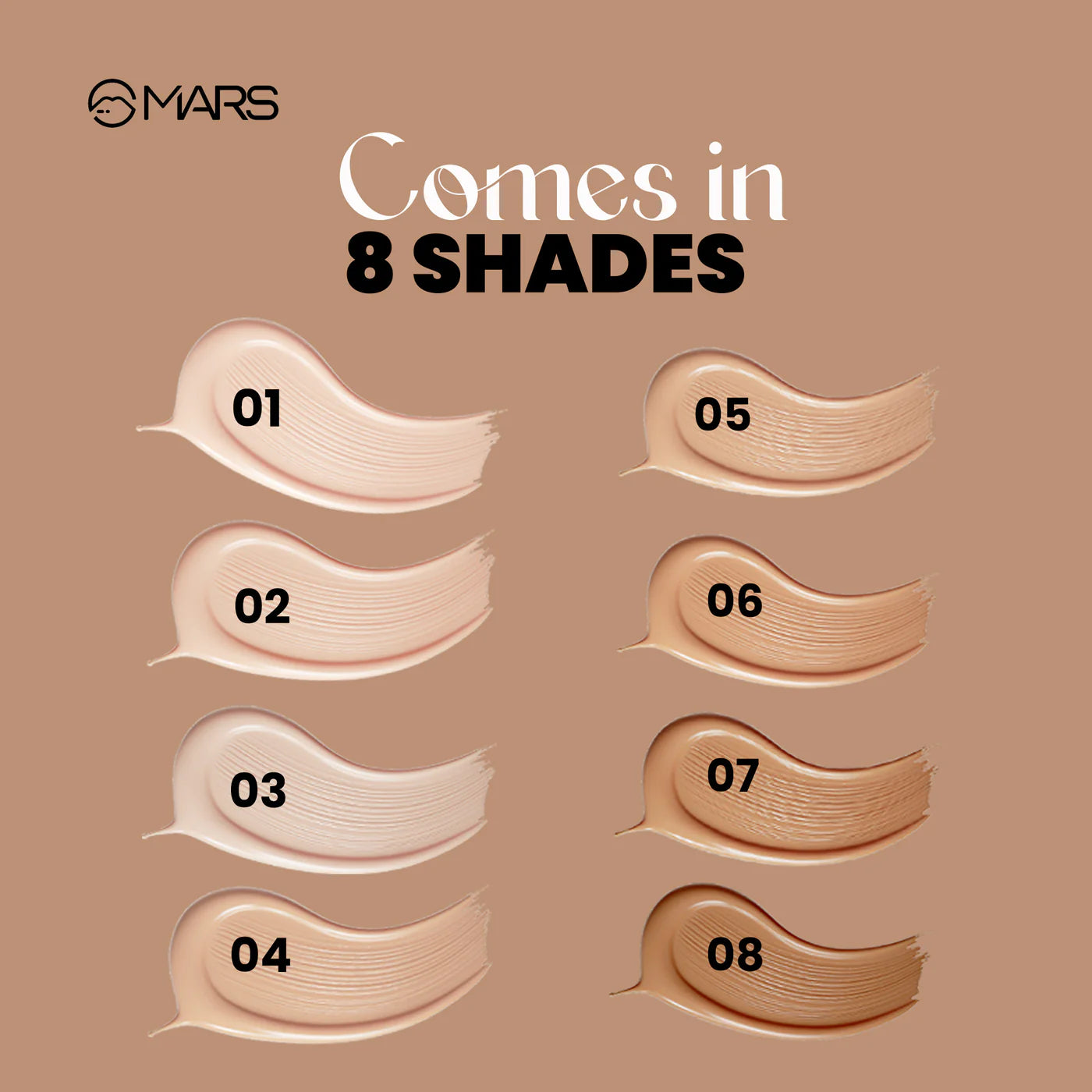 MARS High Coverage Liquid Foundation, 40ml
