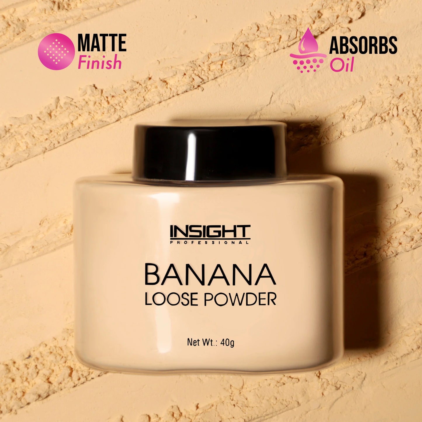 Insight Cosmetics Banana Loose Powder, 40g