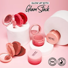 RENEE Glam Stack 3-In-1 Lip & Cheek Tint, 4.5gm