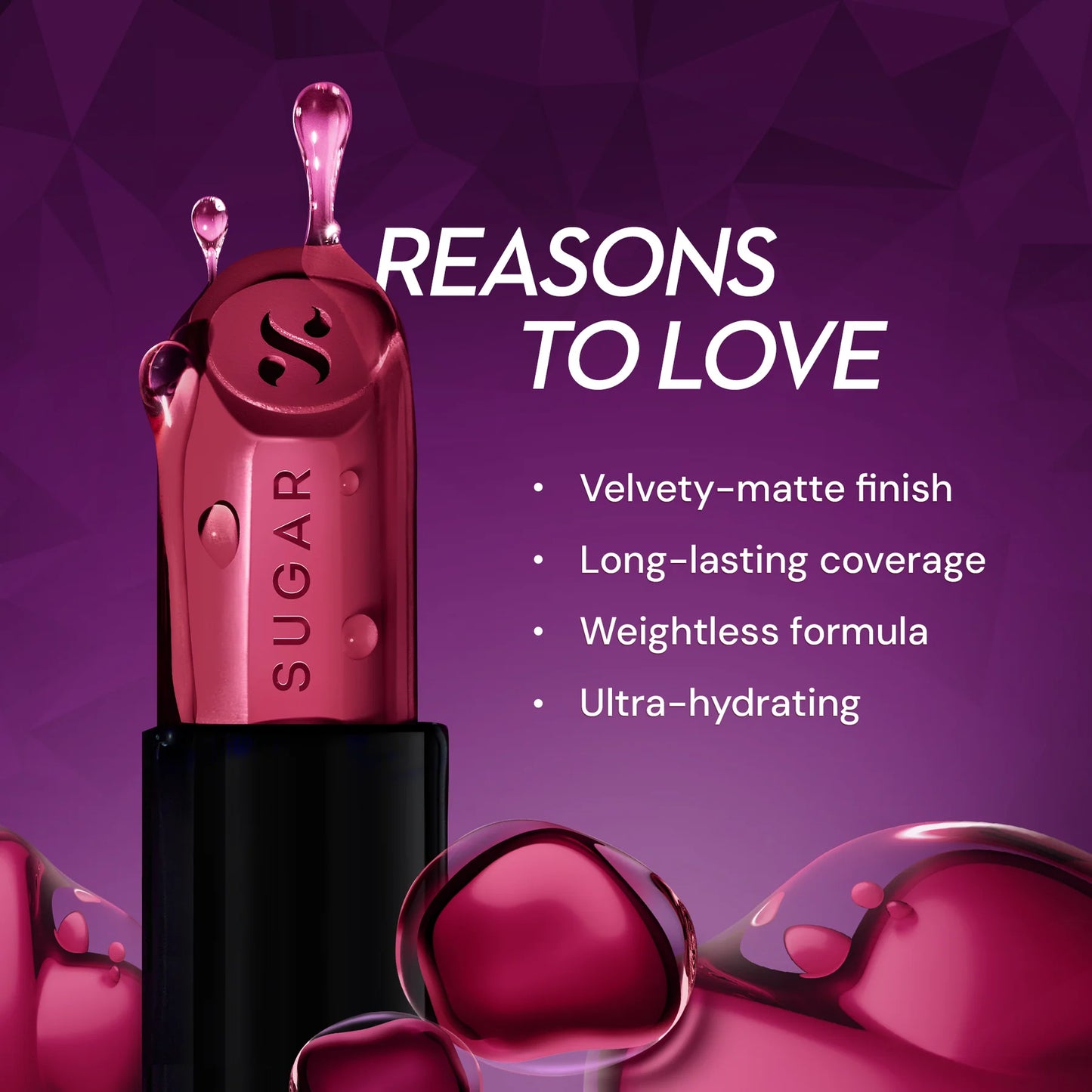 SUGAR Glide Peptide Serum Lipstick, 4.2g