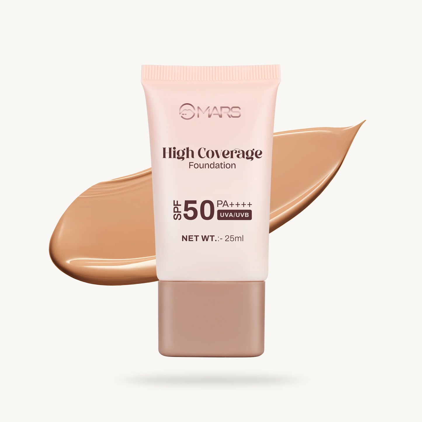 MARS High Coverage Foundation in a Tube | SPF 50PA++++ UVA/UVB, 25ml