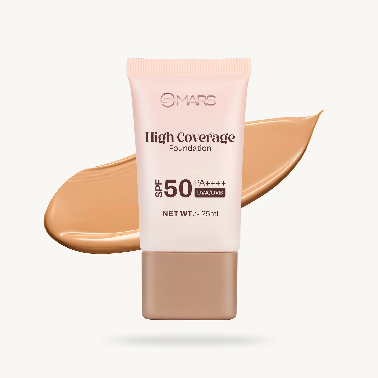 MARS High Coverage Foundation in a Tube | SPF 50PA++++ UVA/UVB, 25ml
