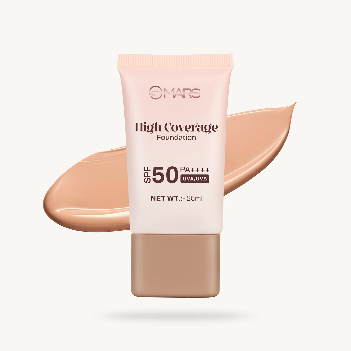 MARS High Coverage Foundation in a Tube | SPF 50PA++++ UVA/UVB, 25ml