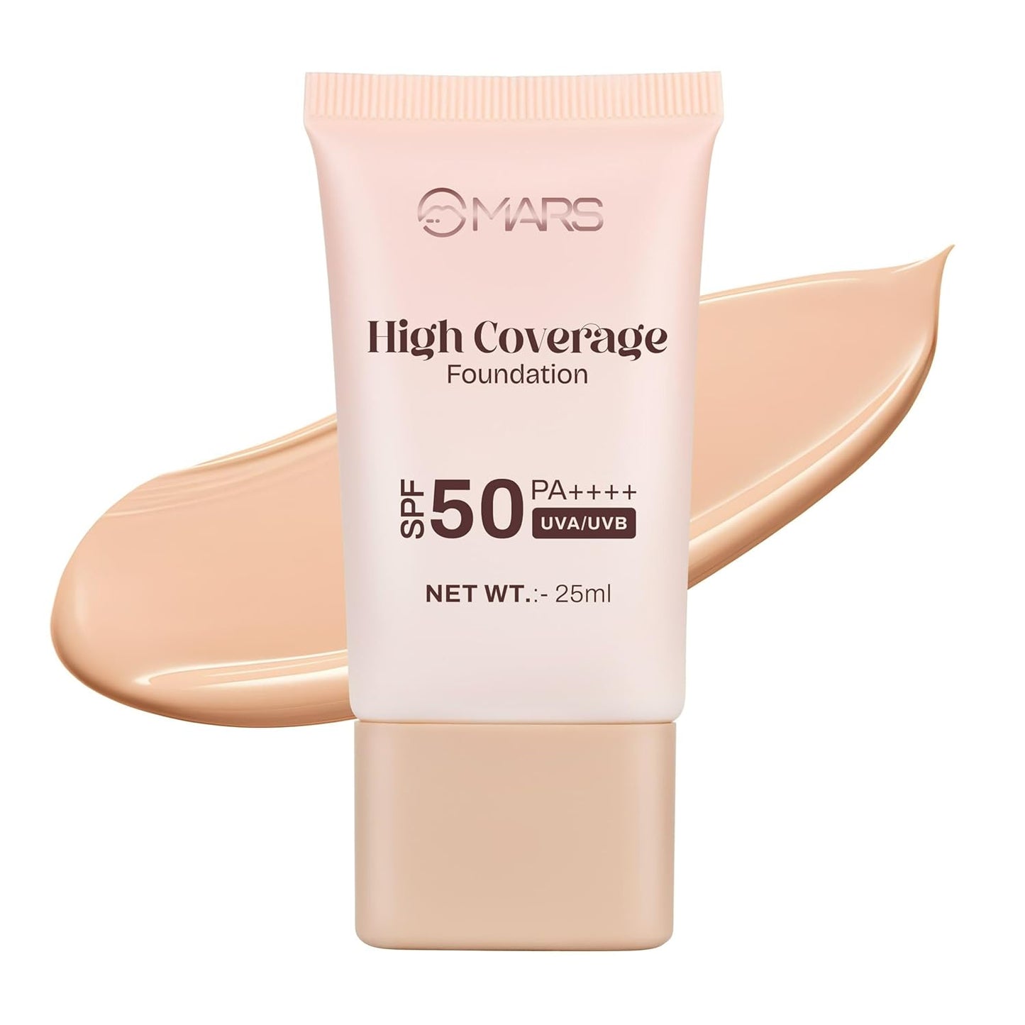 MARS High Coverage Foundation in a Tube | SPF 50PA++++ UVA/UVB, 25ml