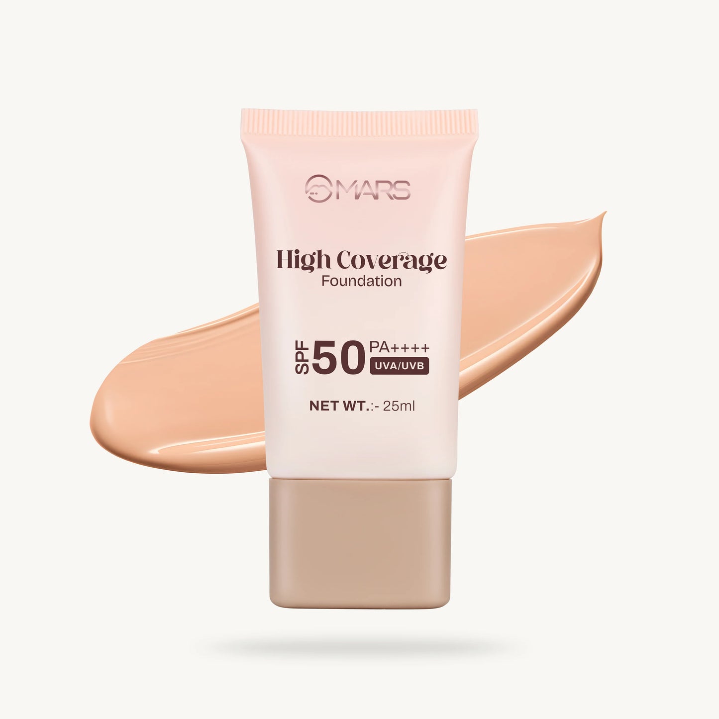 MARS High Coverage Foundation in a Tube | SPF 50PA++++ UVA/UVB, 25ml