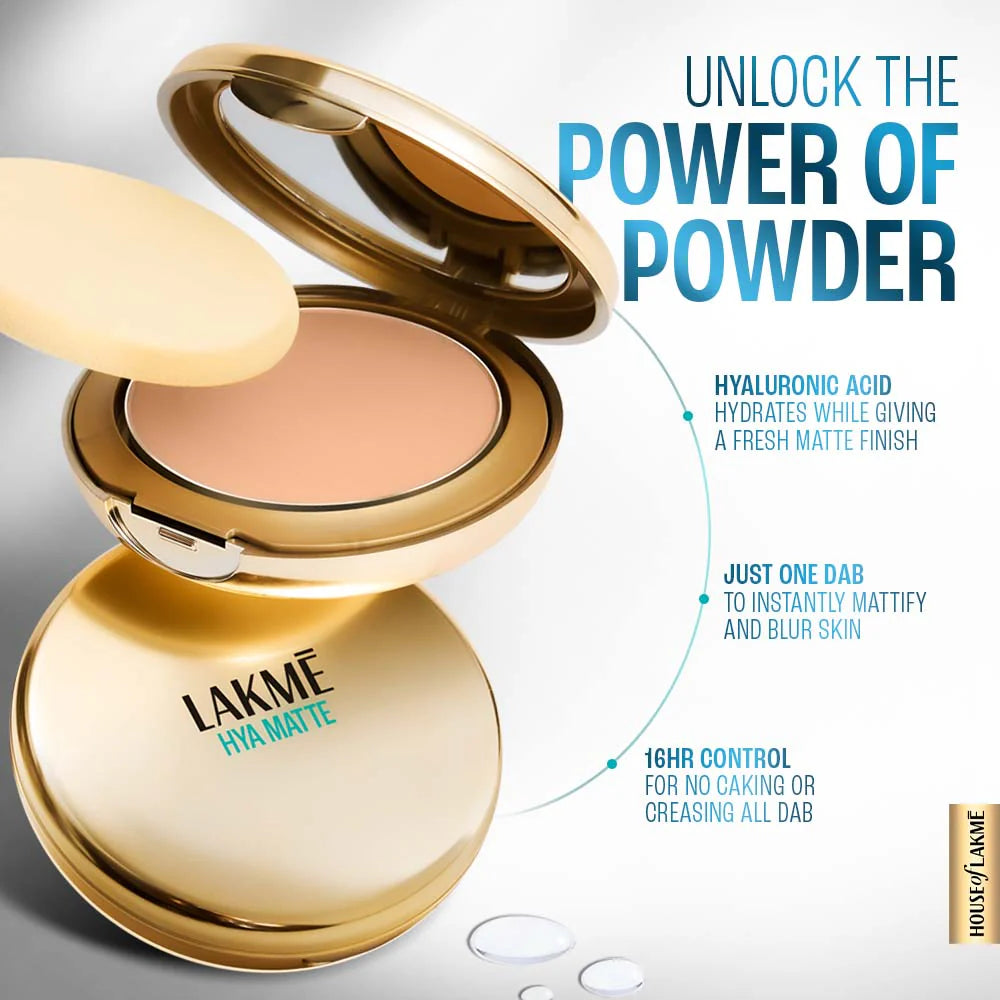 Lakmē 9to5 Hya Matte Pressed Powder , 9g