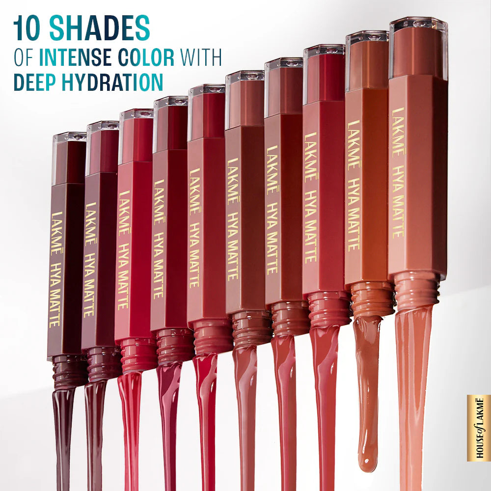 Lakmē 9to5 Hya Matte Liquid Lipstick, 5.3ml