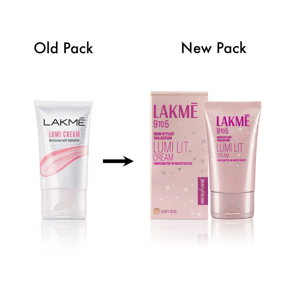Lakme 9 to 5 Lumi Lit Cream, Dewy Rose,30g