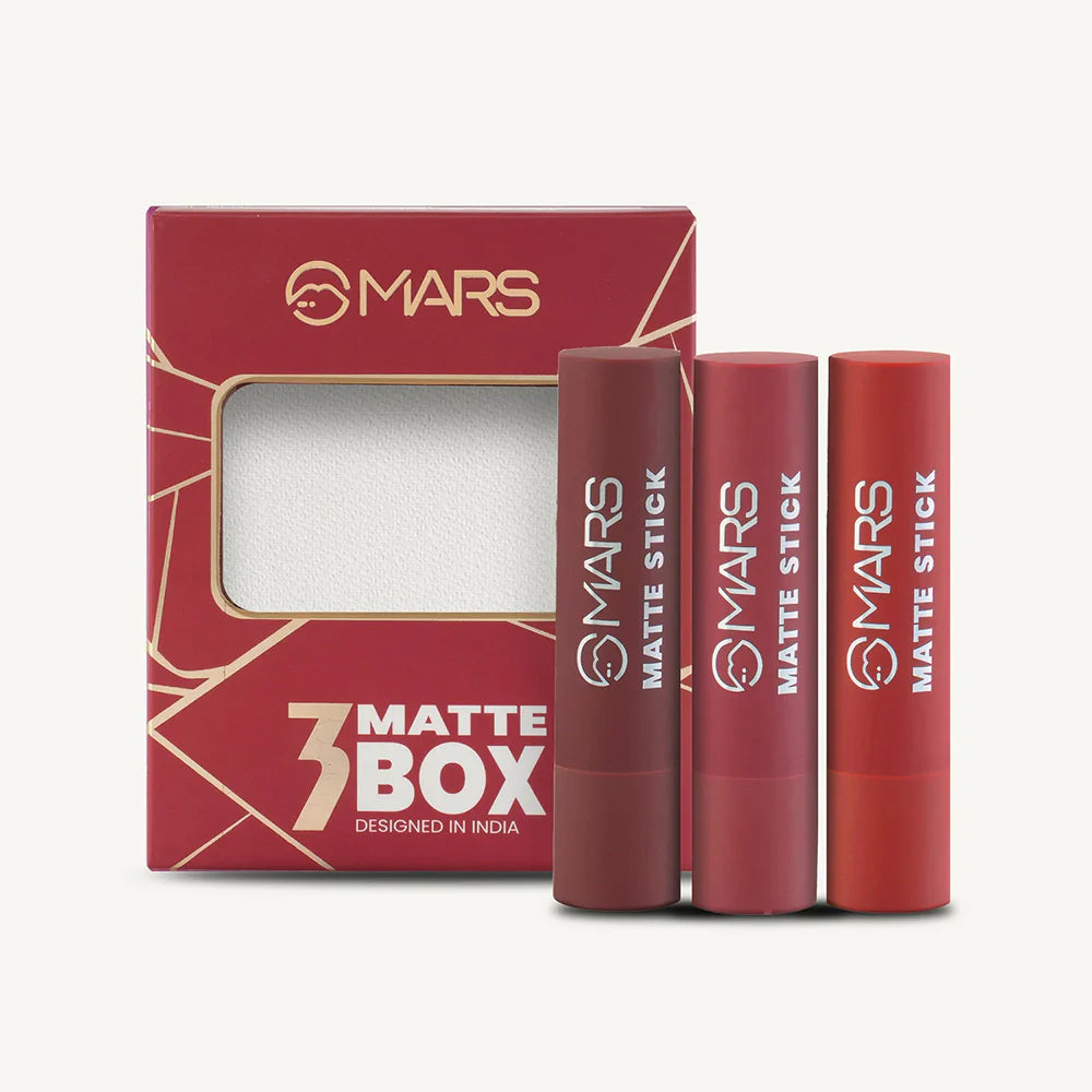 MARS Matte Lipsticks Box Set of 3, 3x3.2 gm