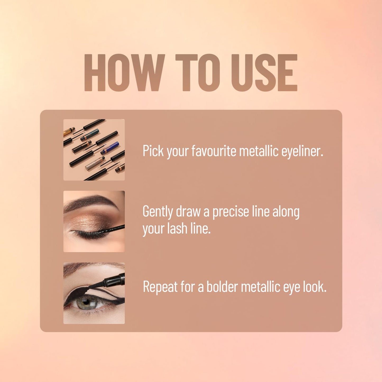 Swiss Beauty Metallic Eyeliner, 3.2ml