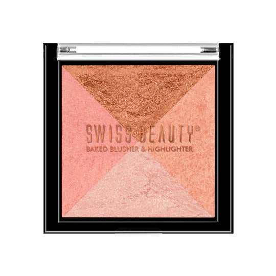 Swiss Beauty 2-in 1- Baked Blusher & Highlighter, 7g