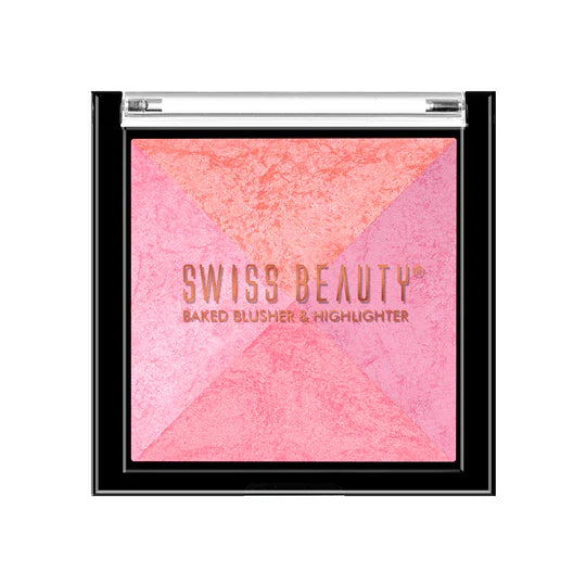 Swiss Beauty 2-in 1- Baked Blusher & Highlighter, 7g