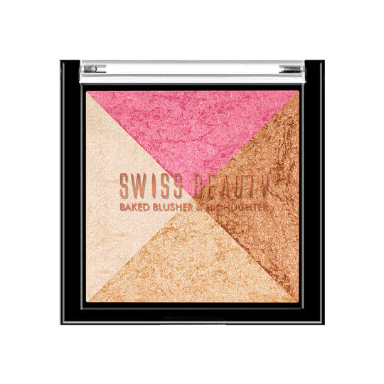 Swiss Beauty 2-in 1- Baked Blusher & Highlighter, 7g