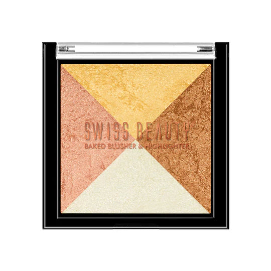 Swiss Beauty 2-in 1- Baked Blusher & Highlighter, 7g