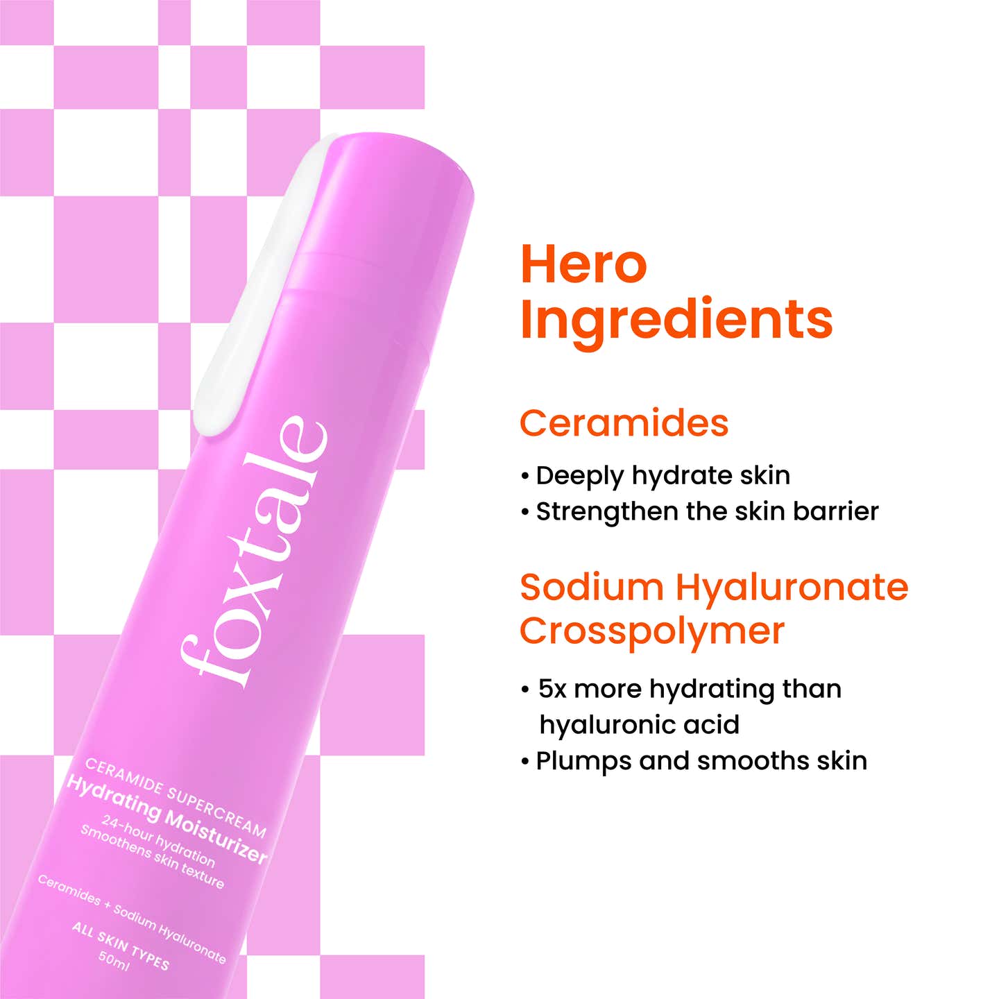 Foxtale Hydrating Moisturizer with Ceramide, 50 ml