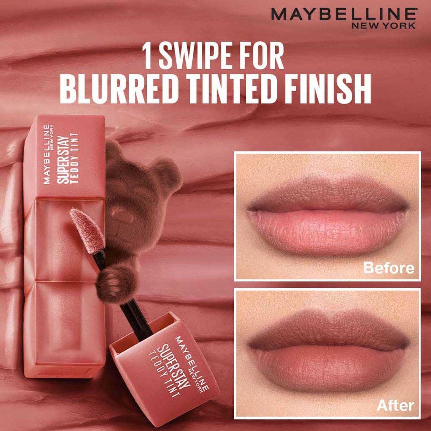Maybelline New York Superstay Teddy Tint matte Lip Color, 5ml