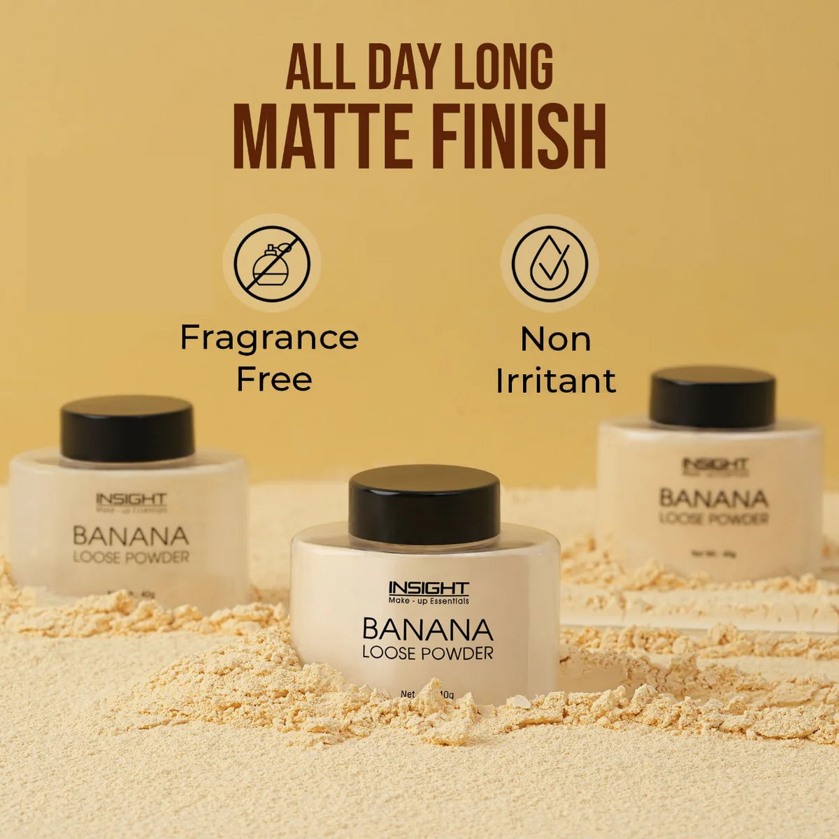 Insight Cosmetics Banana Loose Powder, 40g