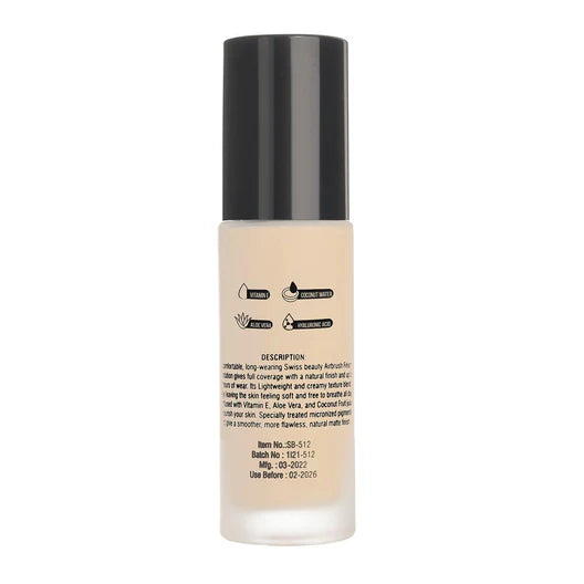 Swiss Beauty Airbrush Foundation, 30ml