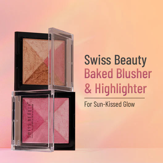 Swiss Beauty 2-in 1- Baked Blusher & Highlighter, 7g