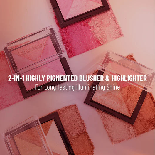 Swiss Beauty 2-in 1- Baked Blusher & Highlighter, 7g