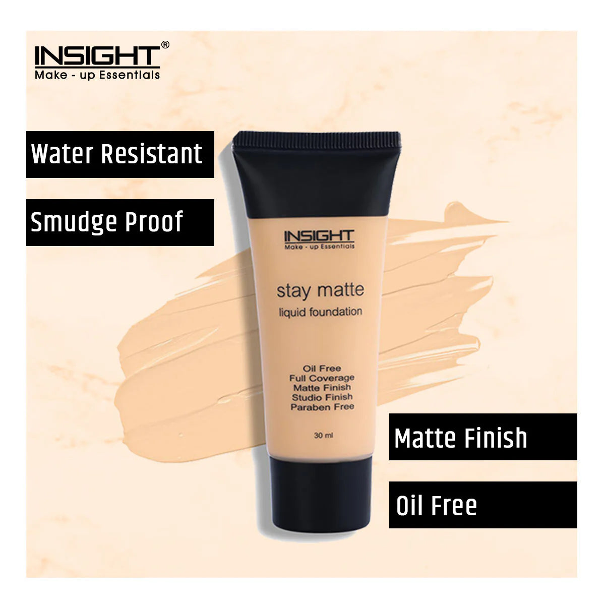 Insight Cosmetics Stay Matte Liquid Foundation, 30ml