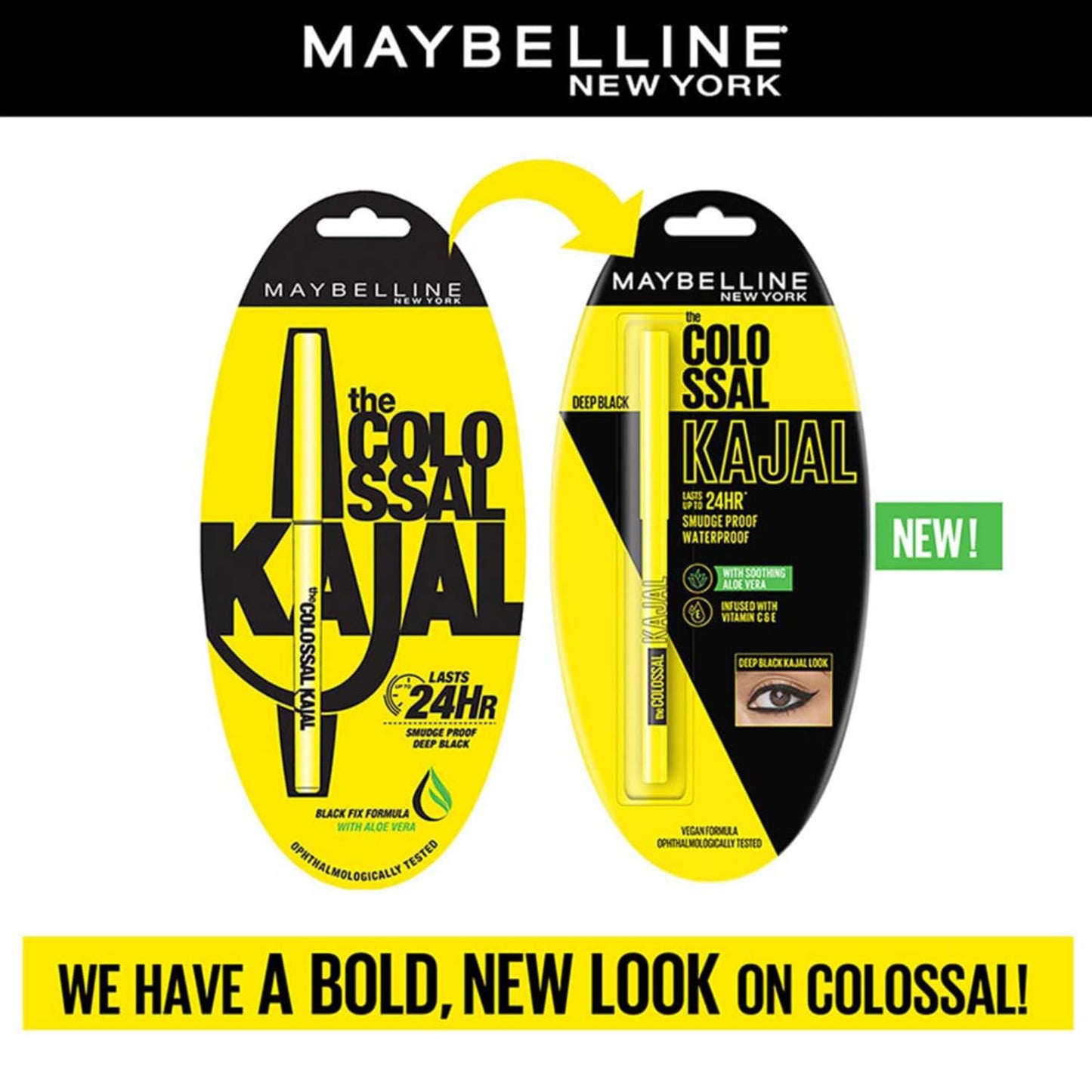 Maybelline New York Colossal Kajal, Black, 0.35g