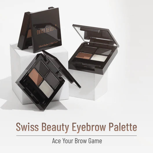Swiss Beauty 3-in-1 Eyebrow Palette, 5g