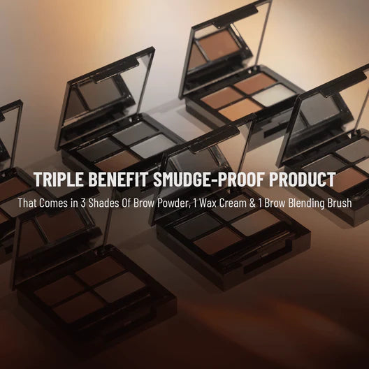 Swiss Beauty 3-in-1 Eyebrow Palette, 5g