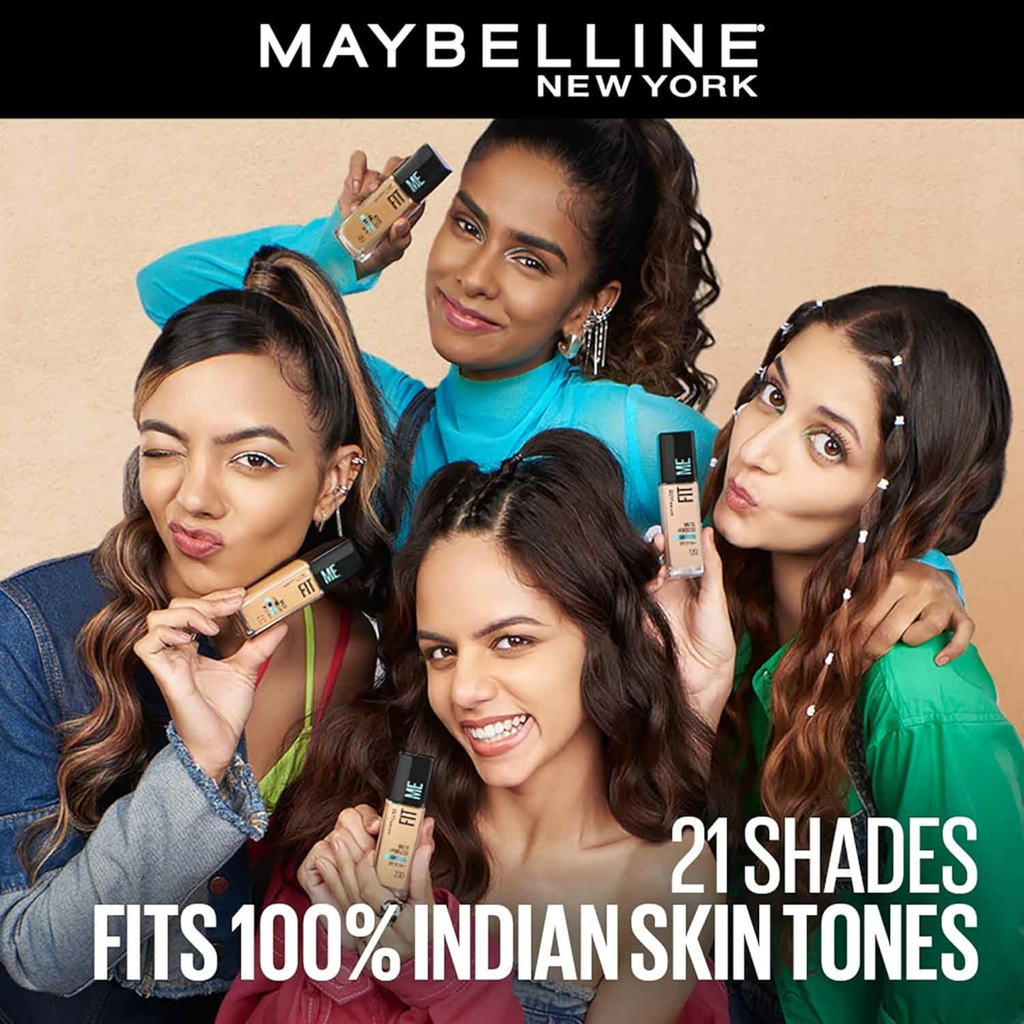 Maybelline New York Fit Me Matte+Poreless Liquid Foundation, 30ml