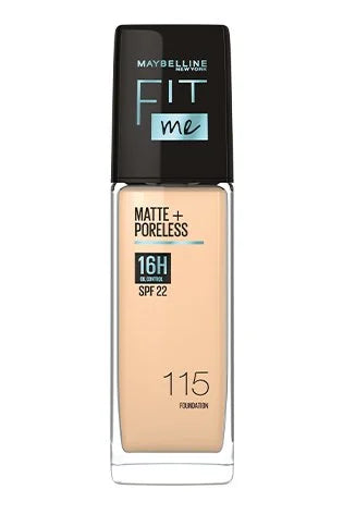 Maybelline New York Fit Me Matte+Poreless Liquid Foundation, 30ml