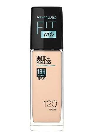 Maybelline New York Fit Me Matte+Poreless Liquid Foundation, 30ml