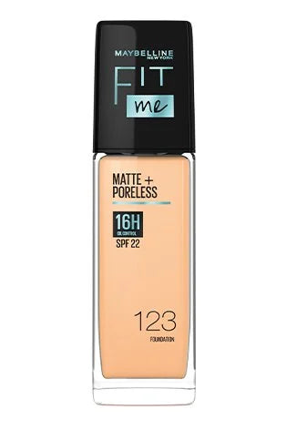 Maybelline New York Fit Me Matte+Poreless Liquid Foundation, 30ml