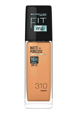 Maybelline New York Fit Me Matte+Poreless Liquid Foundation, 30ml