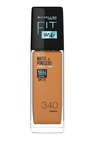Maybelline New York Fit Me Matte+Poreless Liquid Foundation, 30ml
