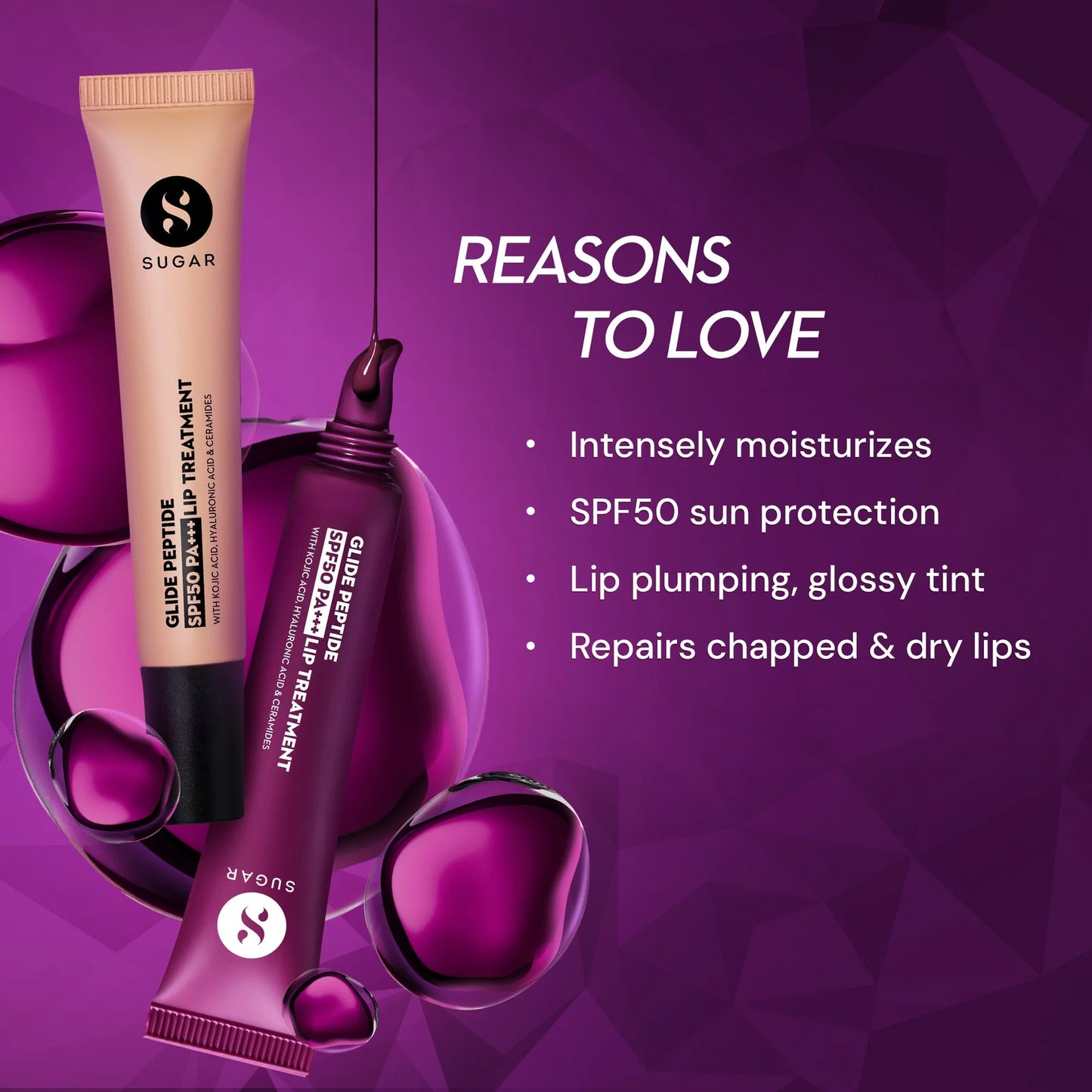 SUGAR Glide Peptide SPF50 PA+++ Lip Treatment, 10ml