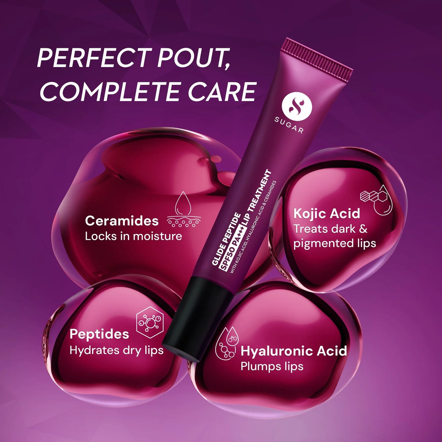SUGAR Glide Peptide SPF50 PA+++ Lip Treatment, 10ml