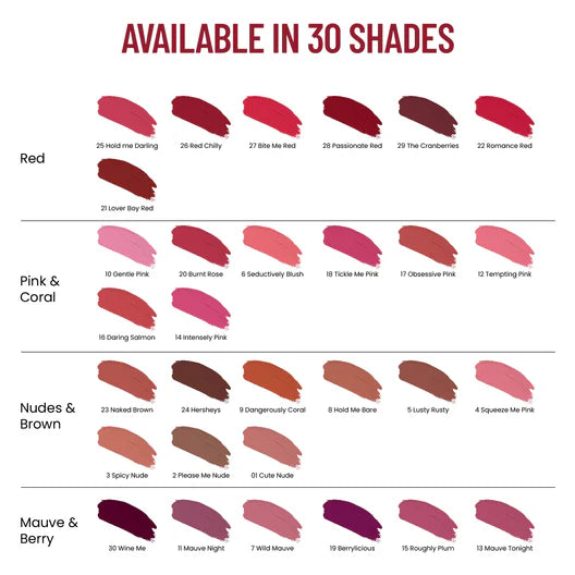 Swiss Beauty Hold Me Matte Liquid Lipstick , 4.5ml