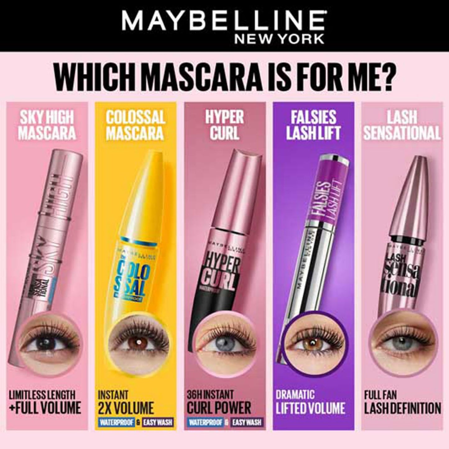 Maybelline New York HYPERCURL WATERPROOF Mascara, 9.2ml